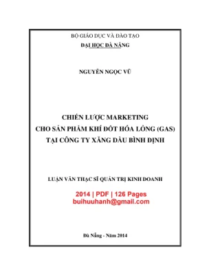 Luận văn: Chiến lược marketing gas tại Xăng dầu Bình Định