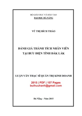 Luận văn: Đánh giá thành tích nhân viên tại Bưu điện Đắk Lắk