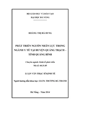 Luận văn phát triển nhân lực y tế huyện Quảng Trạch