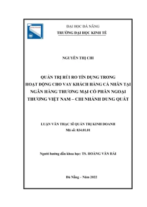 Quản trị rủi ro tín dụng KHCN tại Vietcombank Dung Quất