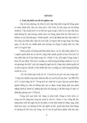 Nâng cao năng lực Chủ tịch Uỷ ban nhân dân xã Thị xã