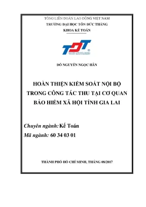 Cải tiến kiểm soát nội bộ trong thu bảo hiểm xã hội tại