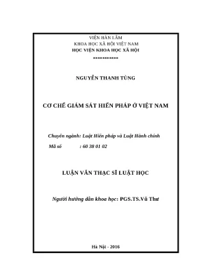 Cơ Chế Giám Sát Hiến Pháp Tại Việt Nam: Thực Trạng và