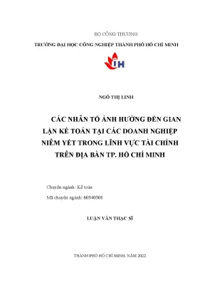 Nhân Tố Ảnh Hưởng Đến Gian Lận Kế Toán Tại Doanh Nghiệp