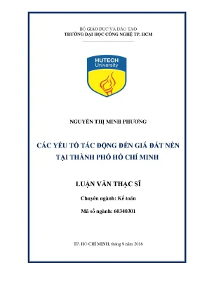 Các yếu tố ảnh hưởng đến giá đất nền tại TP. Hồ Chí Minh