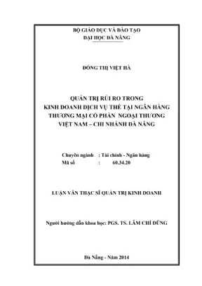 Quản trị rủi ro dịch vụ thẻ tại Vietcombank Đà Nẵng
