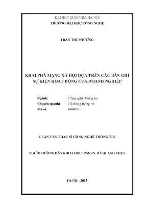 Khai Phá Mạng Xã Hội Từ Bản Ghi Sự Kiện Doanh Nghiệp