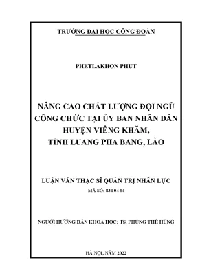 Nâng cao chất lượng công chức tại Ủy ban nhân dân huyện
