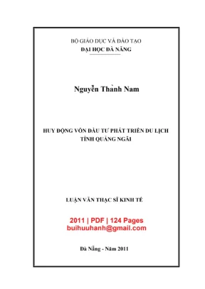 Luận văn: Huy động vốn phát triển du lịch Quảng Ngãi