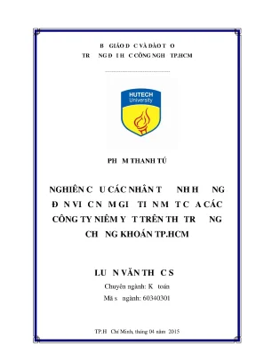Nghiên cứu nhân tố ảnh hưởng đến nắm giữ tiền mặt của