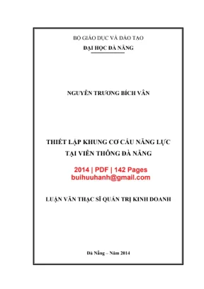 Khung năng lực tại Viễn Thông Đà Nẵng (Luận văn 2014)