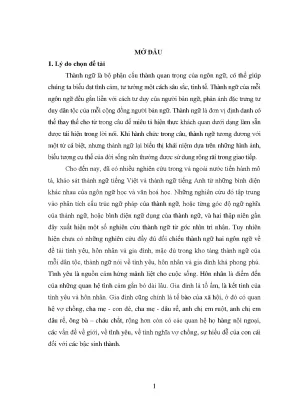 Đối chiếu thành ngữ Việt - Anh về tình yêu, hôn nhân và