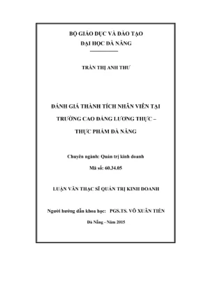 Luận văn đánh giá thành tích nhân viên [Tải Miễn Phí]