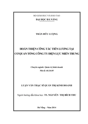 Hoàn thiện công tác tiền lương tại Điện lực miền Trung