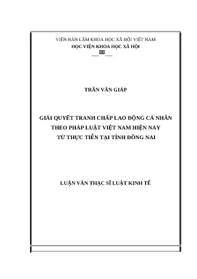 Giải Quyết Tranh Chấp Lao Động Cá Nhân Tại Đồng Nai: