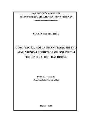 Hỗ Trợ Sinh Viên Cai Nghiện Game Online Tại Trường Đại
