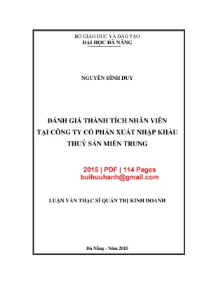 Đánh giá thành tích nhân viên tại công ty thủy sản miền