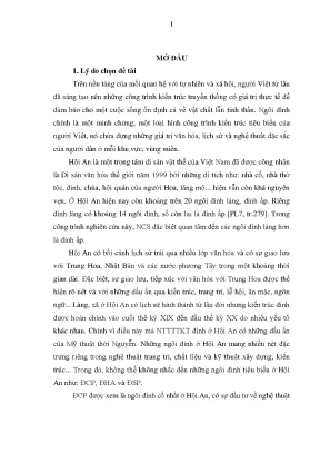 Nghệ Thuật Trang Trí Kiến Trúc Đình Cẩm Phô, Đình Hội An 
