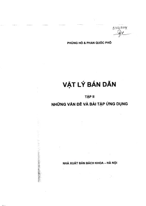 Giáo trình Vật lý bán dẫn Tập 2 (Bài tập & Ứng dụng)