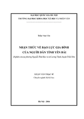 Nhận thức về bạo lực gia đình tại Yên Bái: Nghiên cứu