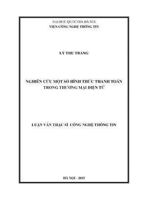 Nghiên cứu hình thức thanh toán trong thương mại điện tử