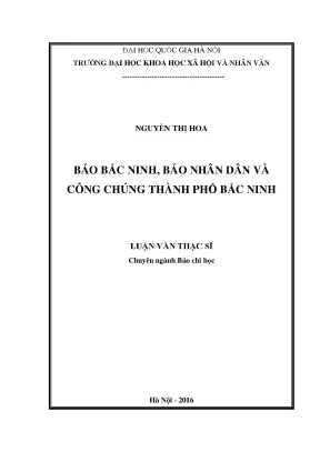 Nghiên Cứu Về Vai Trò Của Báo Bắc Ninh Và Báo Nhân Dân