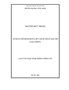 Dự đoán mật độ giao thông bằng mô hình phân lớp