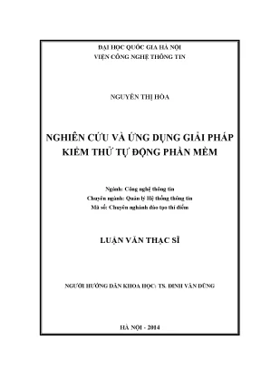 Giải Pháp Kiểm Thử Tự Động Phần Mềm Trong Công Nghệ
