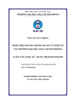 Nhận diện rủi ro trong quản lý nhân sự tại Đại học Dân
