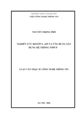 Nghiên Cứu RESTful API và Xây Dựng Hệ Thống Topup