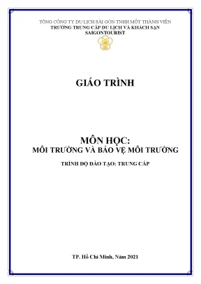Giáo Trình Bảo Vệ Môi Trường Trung Cấp
