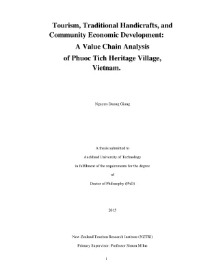 Phân Tích Chuỗi Giá Trị Du Lịch và Nghề Thủ Công Truyền 