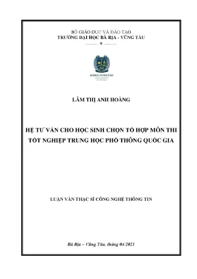 Hệ Tư Vấn Chọn Môn Thi Tốt Nghiệp THPT Cho Học Sinh