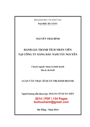 Luận văn Đánh giá thành tích nhân viên công ty xăng dầu