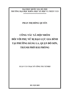 Công Tác Xã Hội Nhóm Hỗ Trợ Phụ Nữ Bị Bạo Lực Gia Đình