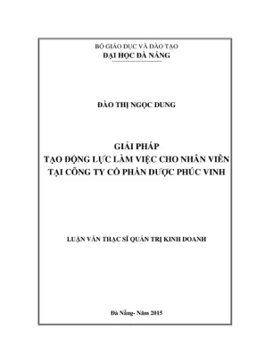 Kinh doanh giải pháp tạo động lực - Luận văn ThS
