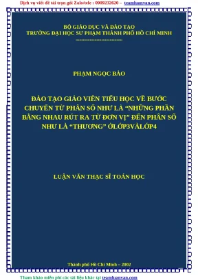 Nghiên cứu chuyển đổi khái niệm phân số trong giáo dục 