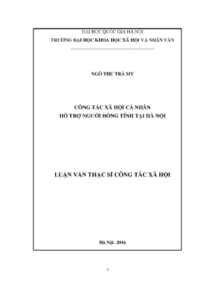Hỗ Trợ Người Đồng Tính Tại Hà Nội: Công Tác Xã Hội Cá Nhân