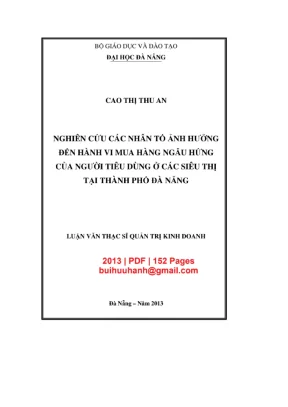 Kinh doanh nghiên cứu các nhân tố - Luận văn ThS