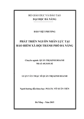 Luận văn phát triển nguồn nhân lực tại BHXH Đà Nẵng