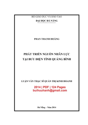 Luận văn: Phát triển nguồn nhân lực Bưu điện Quảng Bình