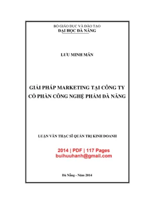 Luận văn giải pháp marketing tại Cty CN Phẩm Đà Nẵng