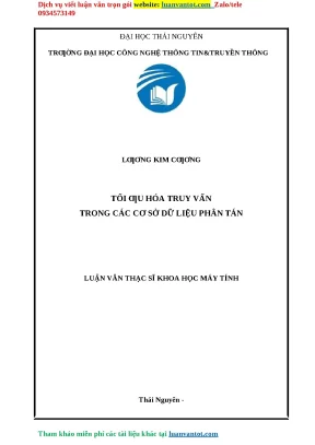 Tối ưu hóa truy vấn trong cơ sở dữ liệu phân tán: Giải