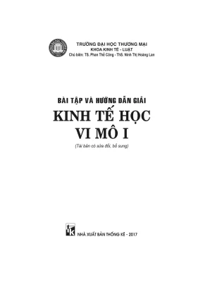 Hướng Dẫn Giải Bài Tập Kinh Tế Học Vi Mô I