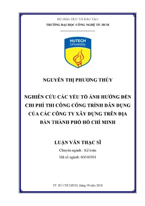 Nghiên cứu chi phí thi công công trình dân dụng tại TP.