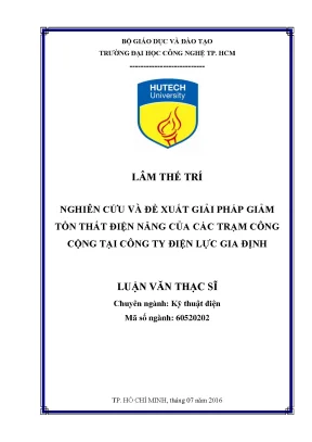 Giải pháp giảm tổn thất điện năng cho trạm công cộng tại