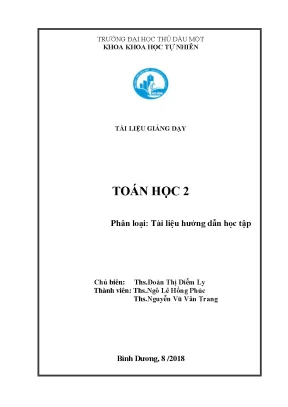 Hướng Dẫn Học Toán Học 2 Dành Cho Sinh Viên
