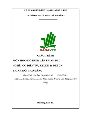 Giáo Trình Lập Trình PLC Nghề Cơ Điện Tử Trình Độ Cao Đẳng