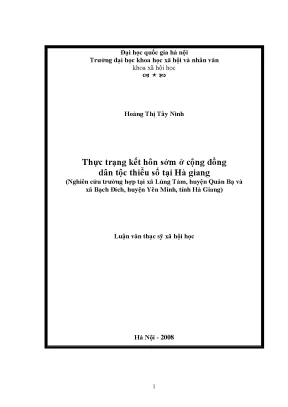 Thực trạng kết hôn sớm ở dân tộc thiểu số tại Hà Giang