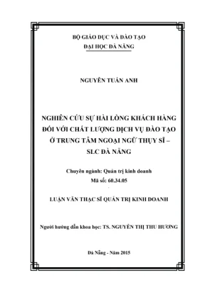Luận văn: Hài lòng khách hàng tại trung tâm ngoại ngữ SLC